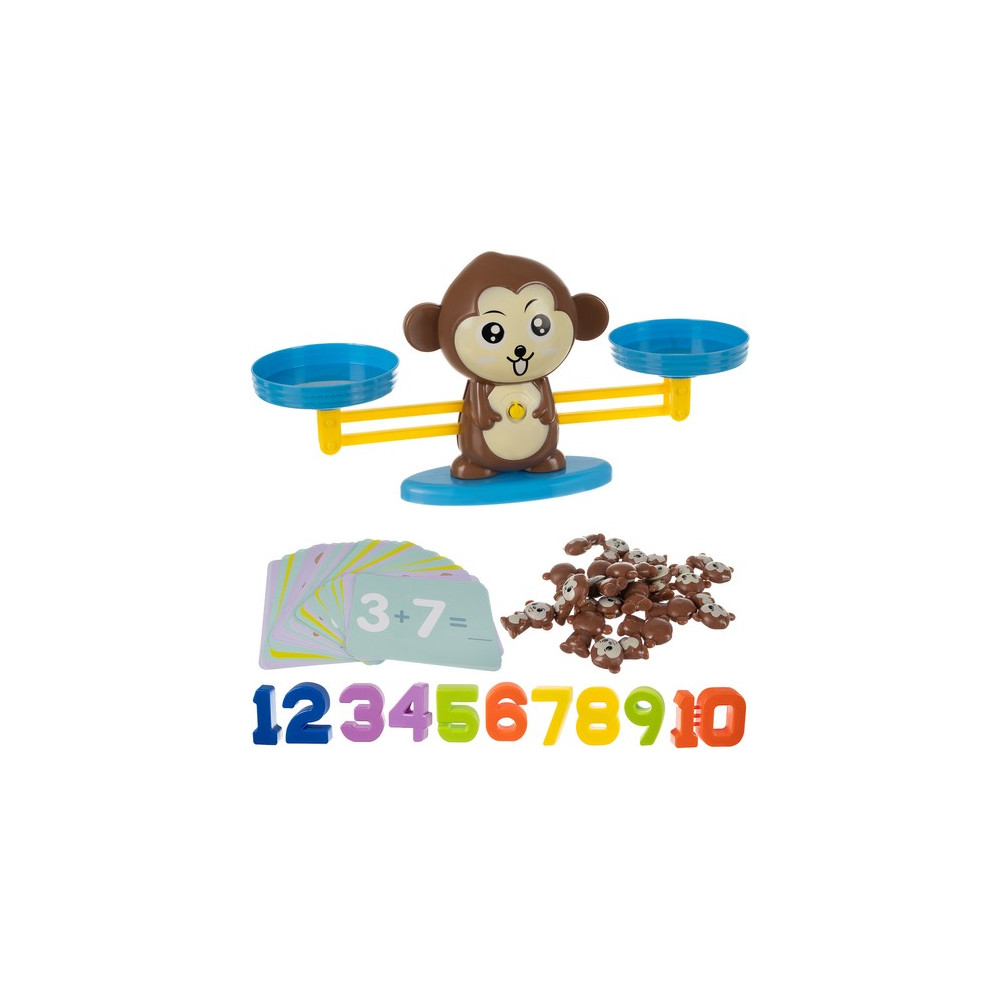 Kruzzel 16947 Vzdělávací hra balanční váha Opice