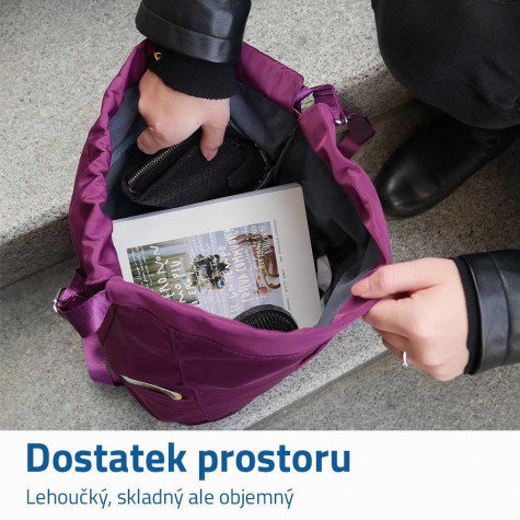Voděodolný skládací batoh - vínový ~ 5