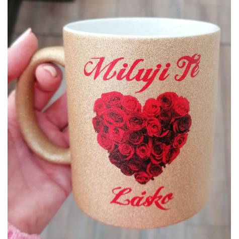 Hrnek 330 ml - Srdce z růží ~ 2