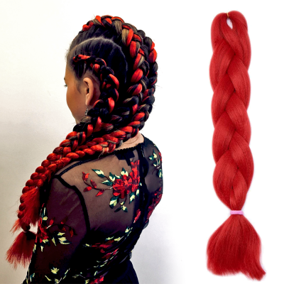 Vlasový příčesek 127 cm - červený