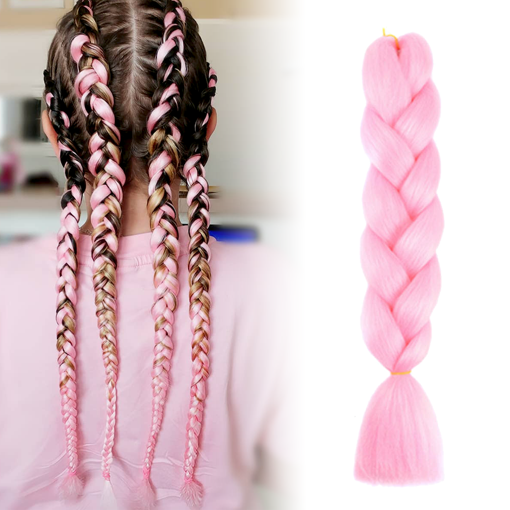 Vlasový příčesek 127 cm - růžový