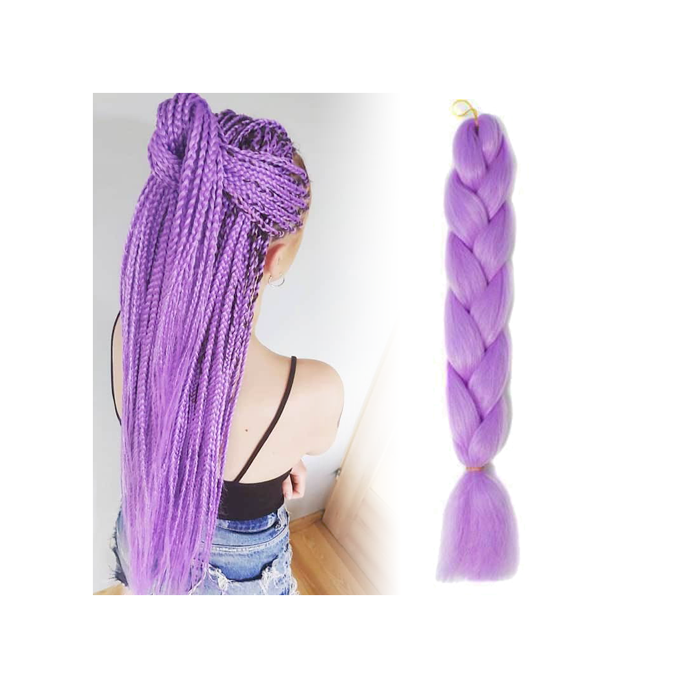 Vlasový příčesek 127 cm - fialový