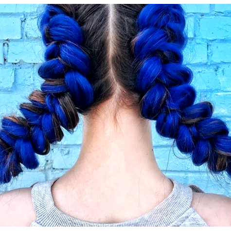 Vlasový příčesek 127 cm - tmavě modrý