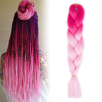 Vlasový příčesek 127 cm - růžové ombré