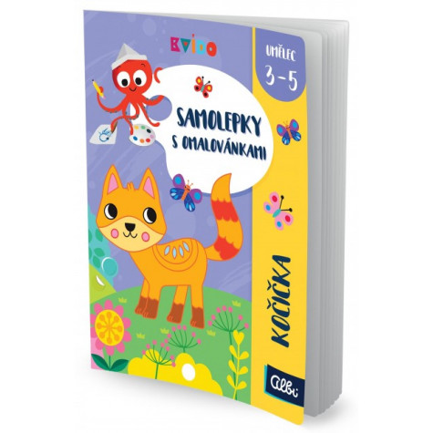Albi Kvído - Samolepky s omalovánkami - Kočička ~ 1