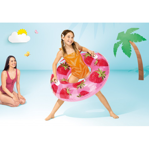Intex 56261 Nafukovací kruh Tropické ovoce 107cm - jahody ~ 2