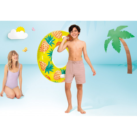 Intex 56261 Nafukovací kruh Tropické ovoce 107cm - ananasy ~ 2