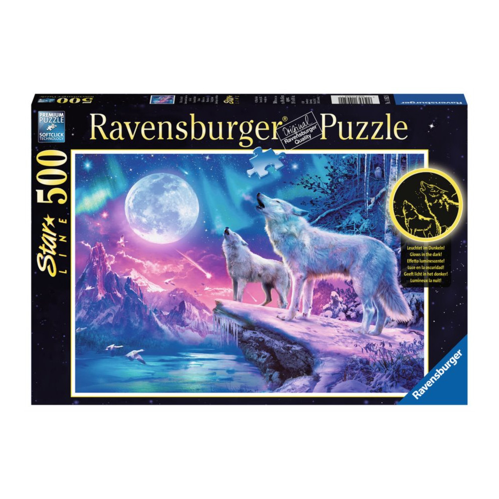 RAVENSBURGER Svítící puzzle Vytí za soumraku 500 dílků