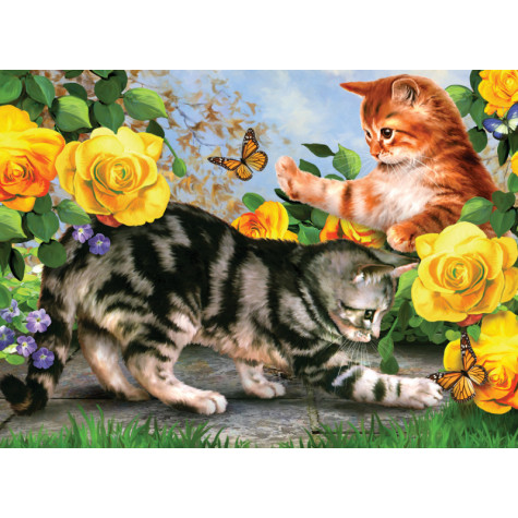 Royal Malování podle čísel 30x40 cm - Koťata na zahradě