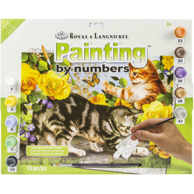 Royal Malování podle čísel 30x40 cm - Koťata na zahradě