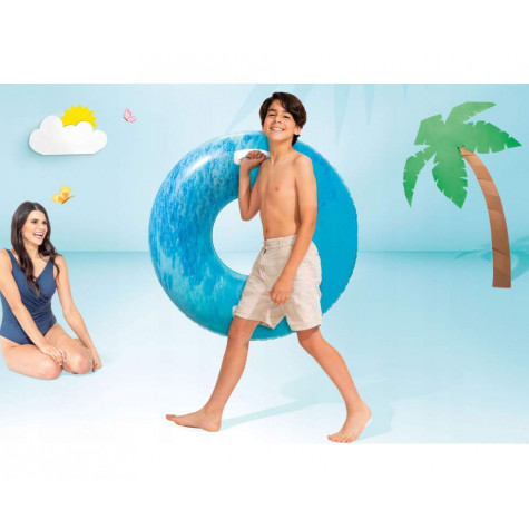 Intex 56267 Nafukovací kruh Waves of nature 114 cm - modrý ~ 2