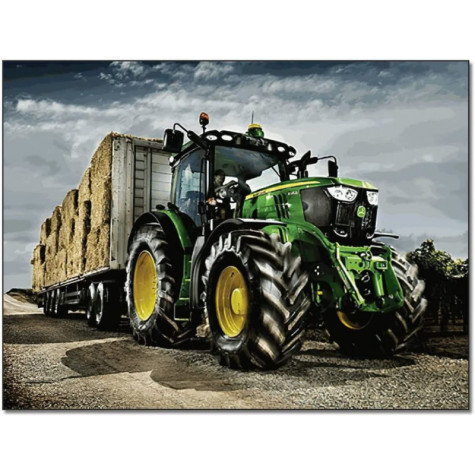 Diamantový obrázek malování 30x40cm - John Deere traktor ~ 2