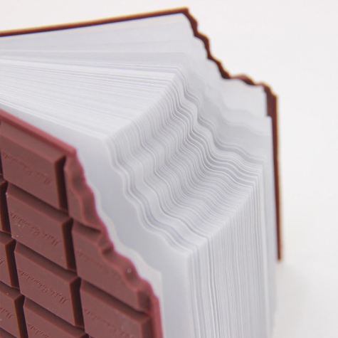 Poznámkový blok 10x9cm - Ukousnutá čokoláda