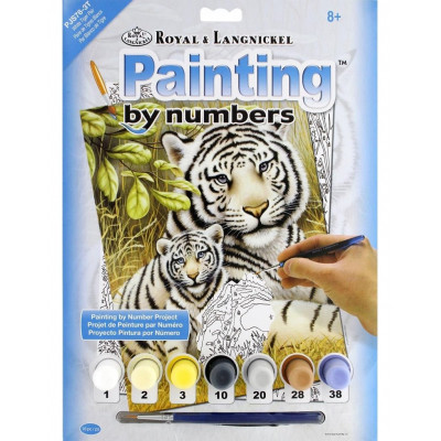 Royal Malování podle čísel 22x30 cm - Tygr s mládětem
