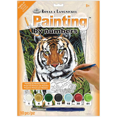 Royal Malování podle čísel 22x30 cm - Tygr v trávě