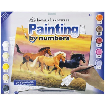 Royal Malování podle čísel 30x40 cm - Běžící koně