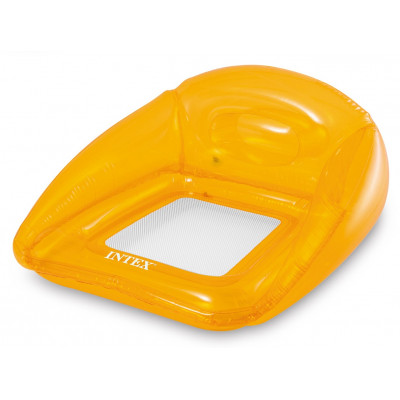 Intex 56802 Plovoucí sedadlo transparentní 104x102cm - oranžové
