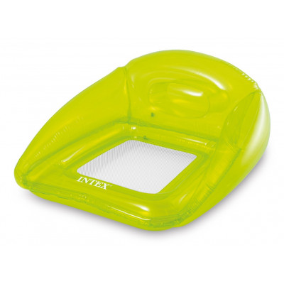 Intex 56802 Plovoucí sedadlo transparentní 104x102cm - zelené
