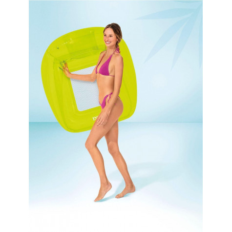 Intex 56802 Plovoucí sedadlo transparentní 104x102cm - zelené ~ 2