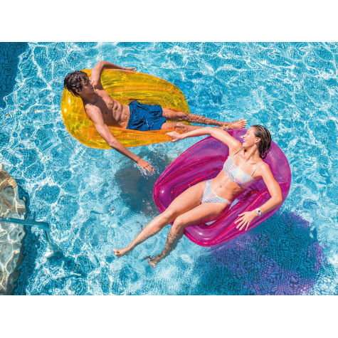 Intex 56802 Plovoucí sedadlo transparentní 104x102cm - růžové ~ 2