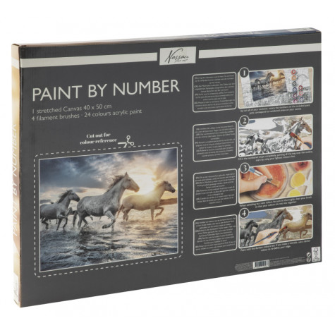 Malování podle čísel na plátno 40x50cm - Koně