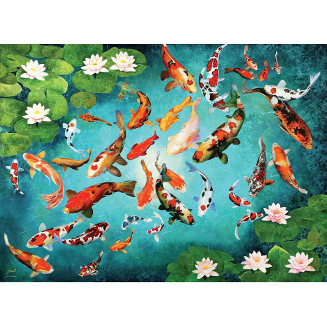 EUROGRAPHICS Puzzle Koi kapři 1000 dílků ~ 2