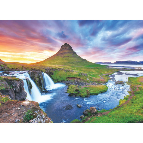 EUROGRAPHICS Puzzle Vodopád Kirkjufell, Island 1000 dílků ~ 2