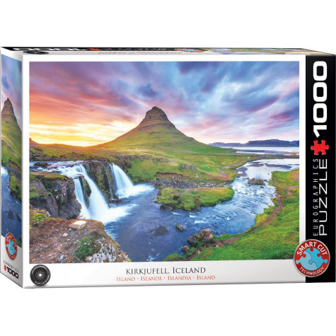 EUROGRAPHICS Puzzle Vodopád Kirkjufell, Island 1000 dílků ~ 1