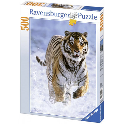 RAVENSBURGER Puzzle Tygr ve sněhu 500 dílků