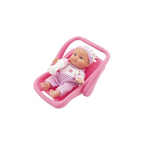 Miminko panenka pevné tělo 25cm v nosítku s lahvičkou ~ 3