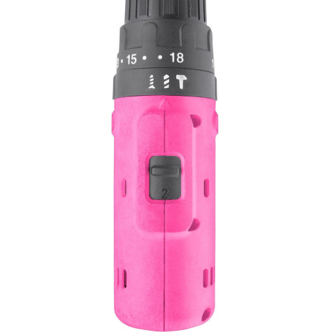 Extol Lady Růžový Aku vrtací šroubovák s příklepem 12V Li-ion 2000mAh v kufru ~ 3