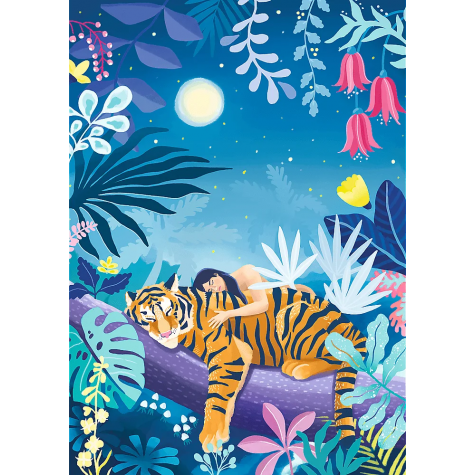 TREFL Puzzle UFT Velvet Soft Touch: Tygrův šlofík 500 dílků ~ 2