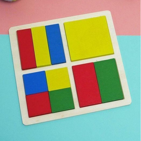 Dětské geometrické puzzle - čtverce