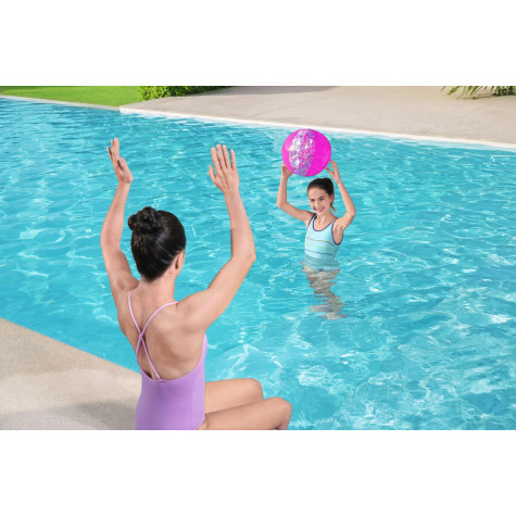 Bestway 31050 Míč plážový nafukovací Glitter Fusion 41cm - růžový ~ 4