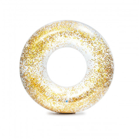 Intex 56274 Kruh nafukovací Sparkling glitter - zlatý
