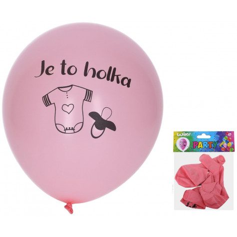 Wiky Balónek nafukovací 30 cm Holka - 5 ks ~ 2
