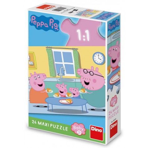 Dino Peppa Pig: Oběd maxi puzzle 24 dílků