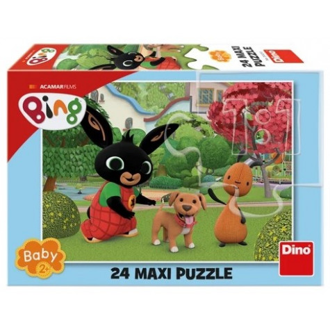 Dino Bing s pejskem maxi puzzle 24 dílků