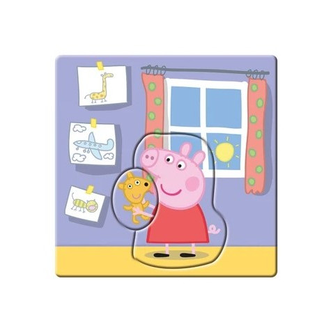 Dino Peppa Pig: Rodina baby puzzle 3, 4, 5 dílků