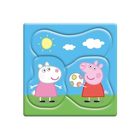 Dino Peppa Pig: Rodina baby puzzle 3, 4, 5 dílků