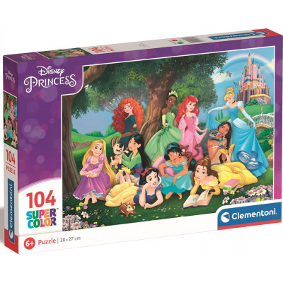 CLEMENTONI Puzzle Disney princezny u zámku 104 dílků