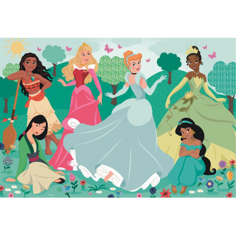 CLEMENTONI Puzzle Supercolor Disney princezny MAXI 104 dílků