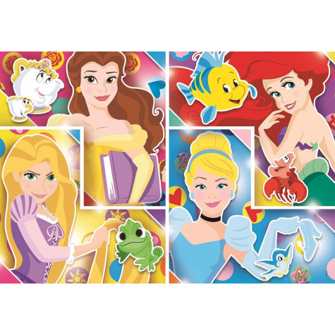 CLEMENTONI Puzzle Disney princezny: S kamarády 104 dílků