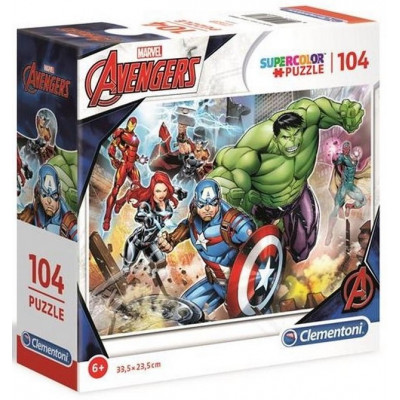 CLEMENTONI Puzzle Marvel: Avengers bitva 104 dílků