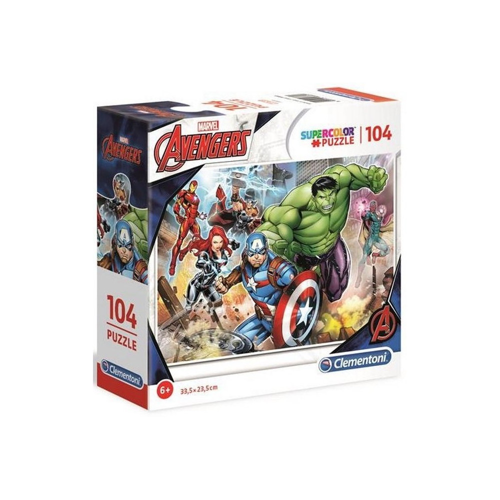 CLEMENTONI Puzzle Marvel: Avengers bitva 104 dílků