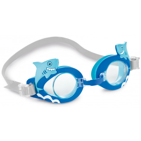 Intex 55610 Brýle dětské plavecké 3-8 let - modré žralok