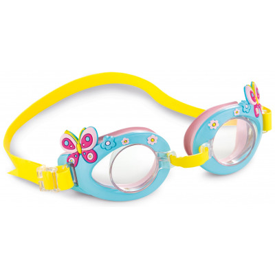 Intex 55610 Brýle dětské plavecké 3-8 let - modré motýlek