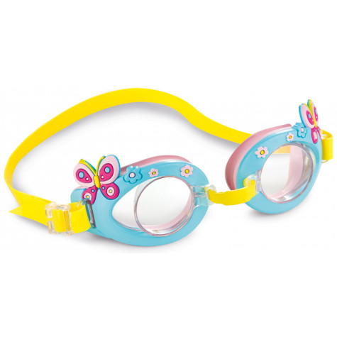 Intex 55610 Brýle dětské plavecké 3-8 let - modré motýlek