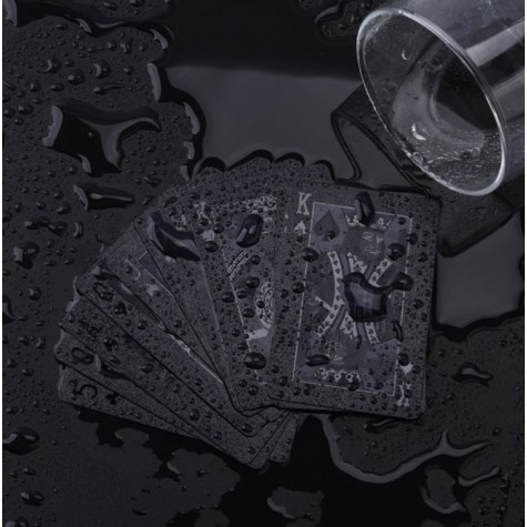 Luxusní černé hrací karty - 54 ks