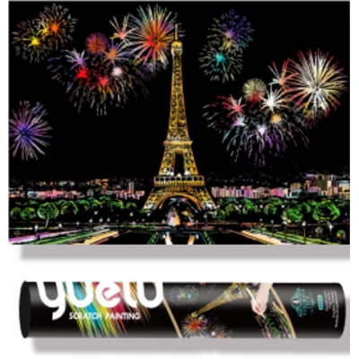 Škrabací obrázek v tubě 75x52 cm - Eiffelova věž